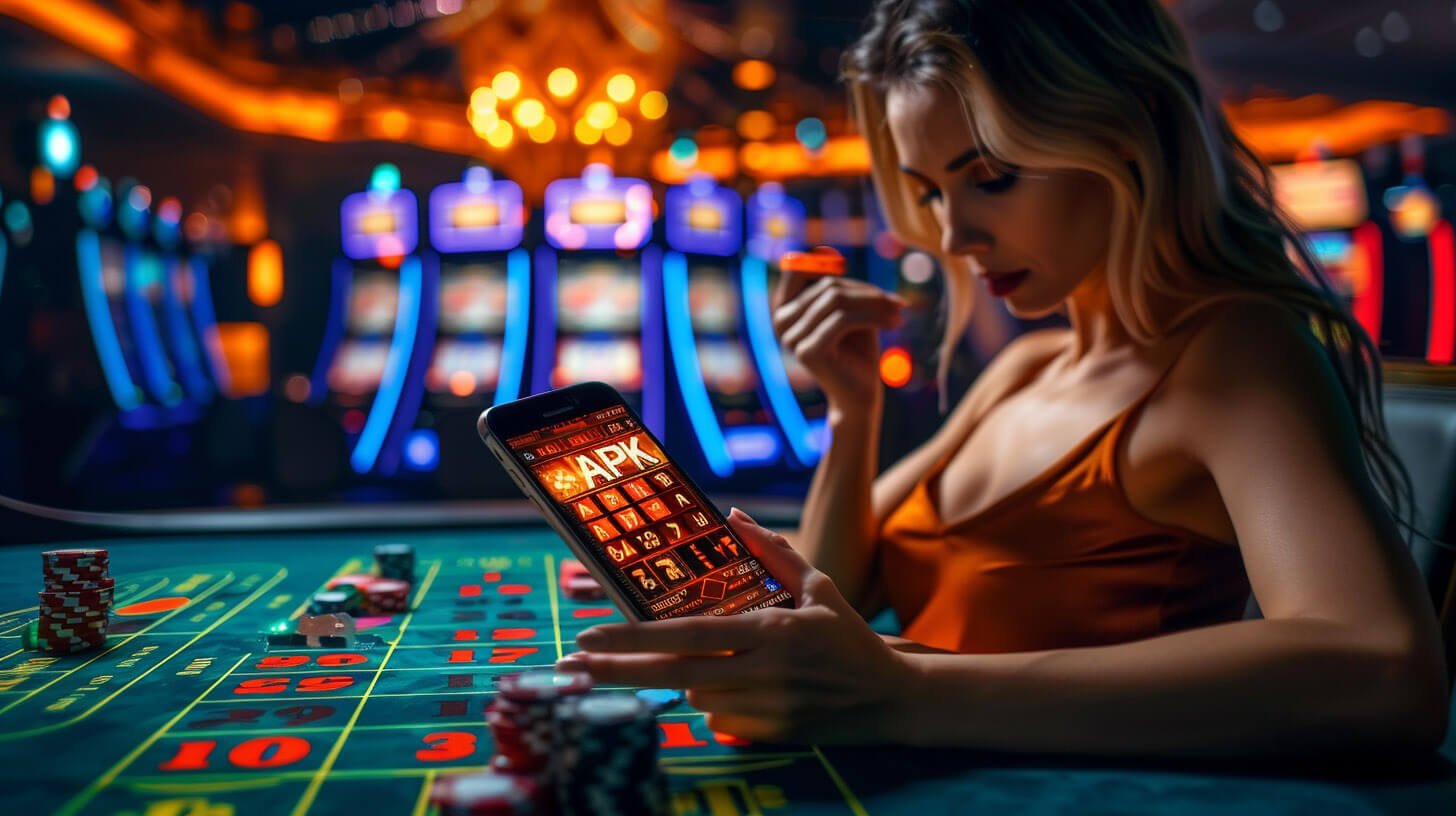 Antarmuka taruhan permainan meja dengan live feed dealer
